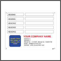 Custom Metal Label Template Data001