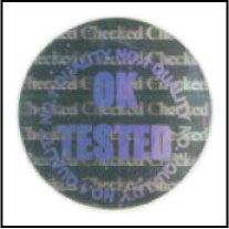 Tested OK Round Labels