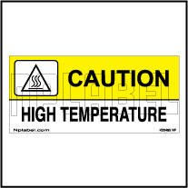 K20485 High Temperature Caution Signs Stickers