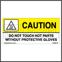 K21084 Do Not Touch Hot Parts Caution Sign Sticker