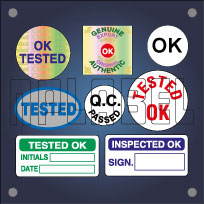 OK Tested & QC Stickers