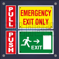 Push-Pull & Exit Signs Stickers & Labels