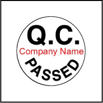 Customize Q.C. PASSED Sticker - Template QC001