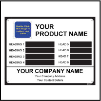 Metal Label Template Data006