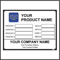 Metal Label Template Data007